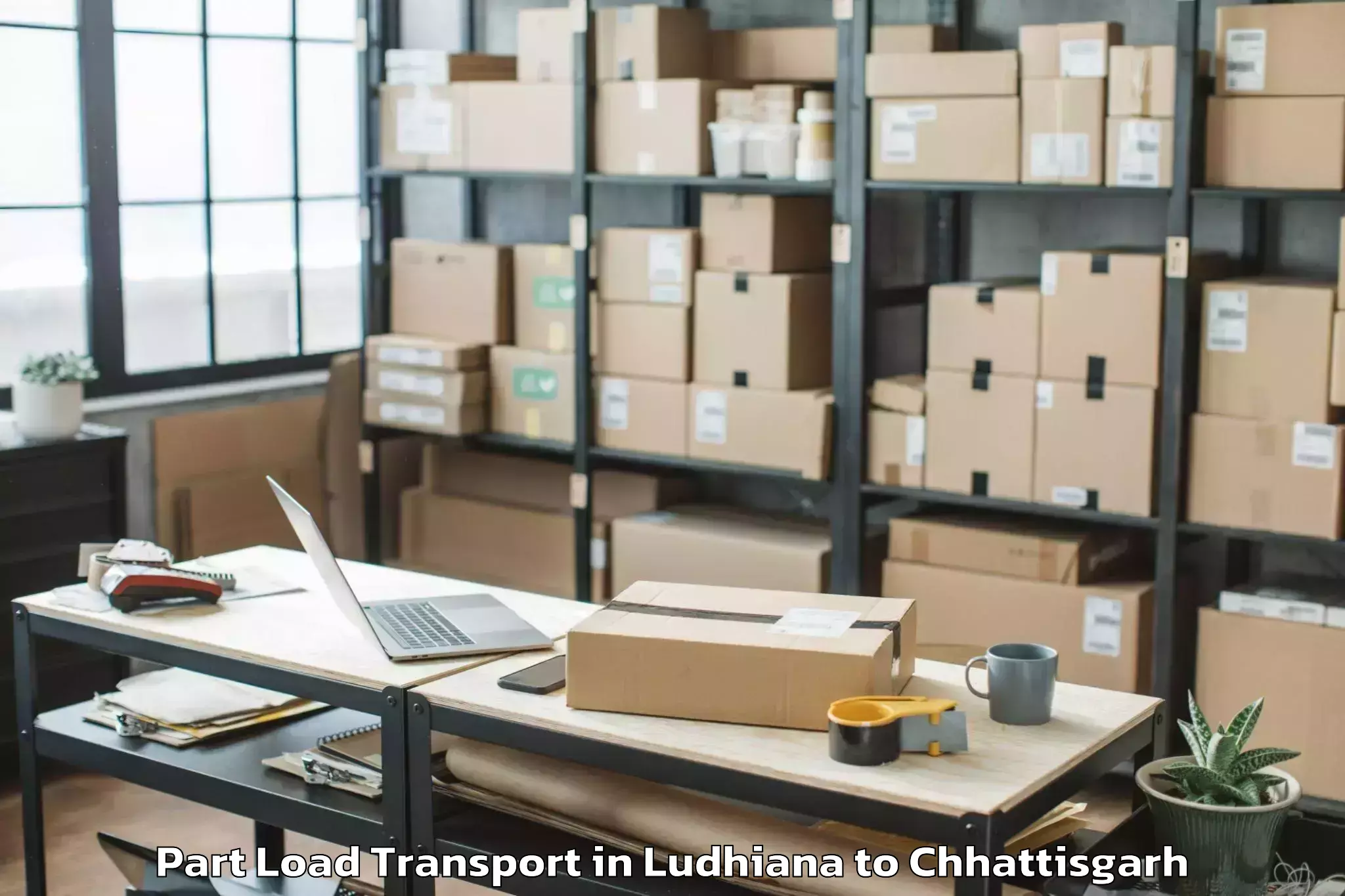 Get Ludhiana to Mungeli Part Load Transport